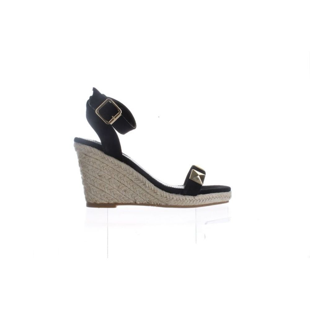 Steve Madden Womens Sunty Black Espadrilles Size 6.5 Medium (B, M)